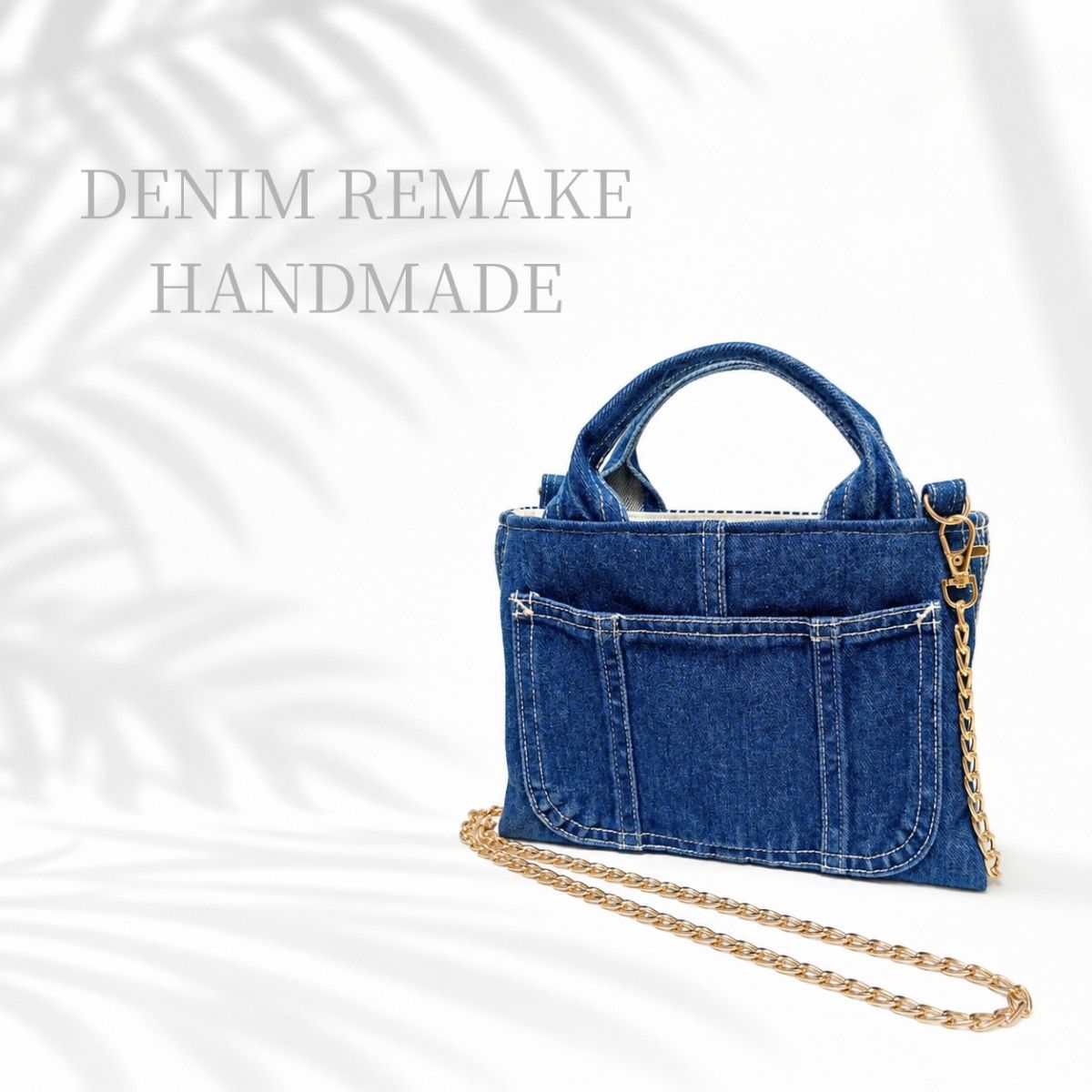 Handmade Denim Remake Shoulder Bag, Denim Remake Bag, Smartphone Shoulder Bag, Denim Bag, Crossbody, Minimalist