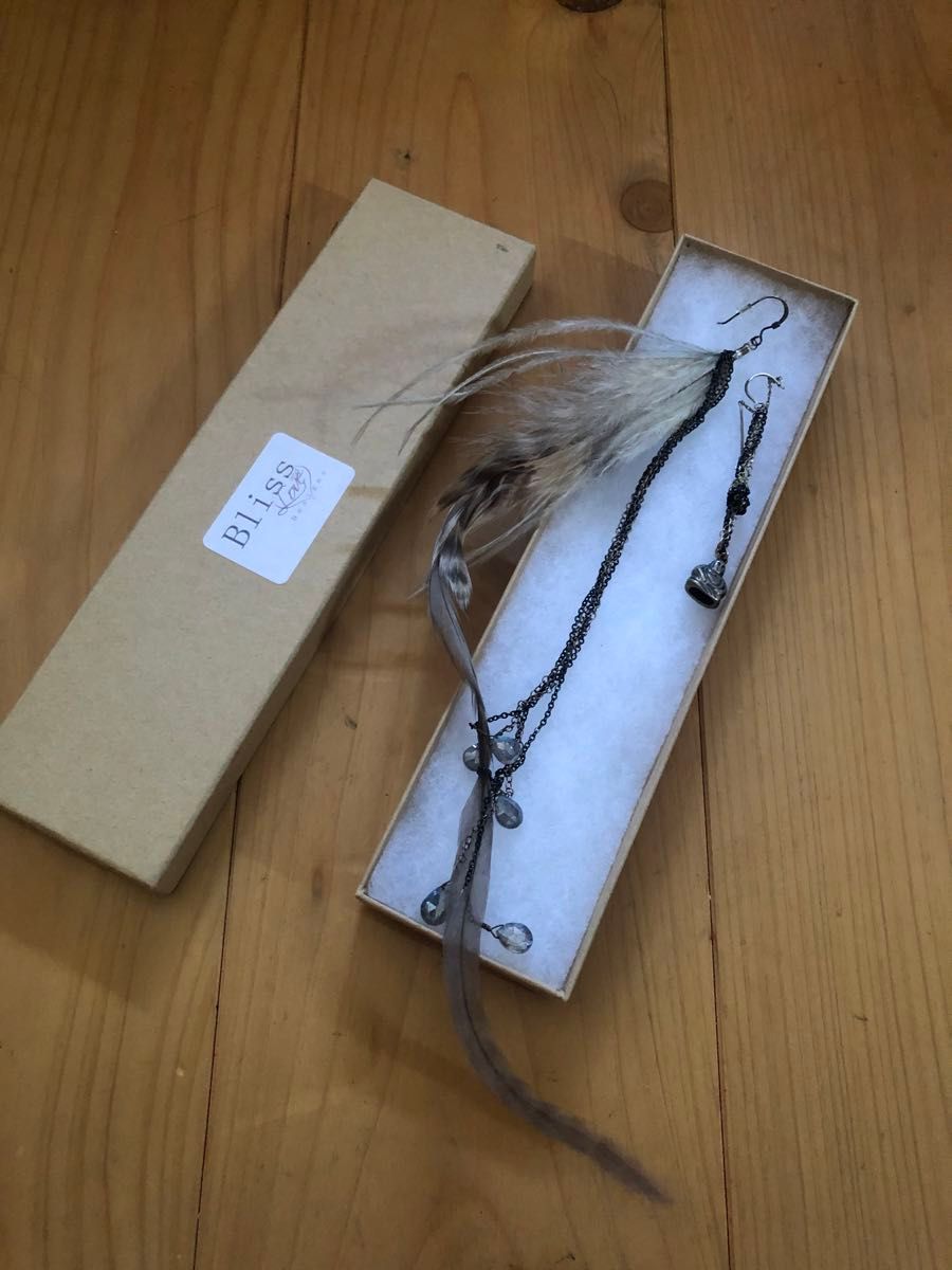 Blissandlove羽毛耳环Kaya E labradorite