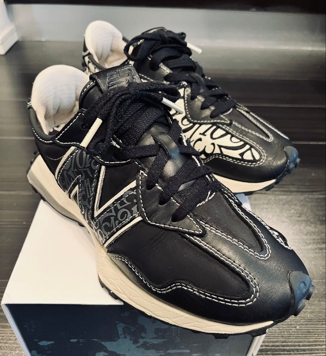 稀有 FRANCK MULLER × New Balance 327 26厘米 弗兰克·穆勒 NB 黑色 限定联名