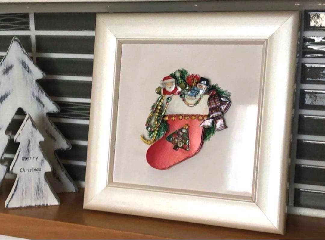 Shadow Box, 3D Art, Christmas, Santa Claus, Snowman, Wall Decoration