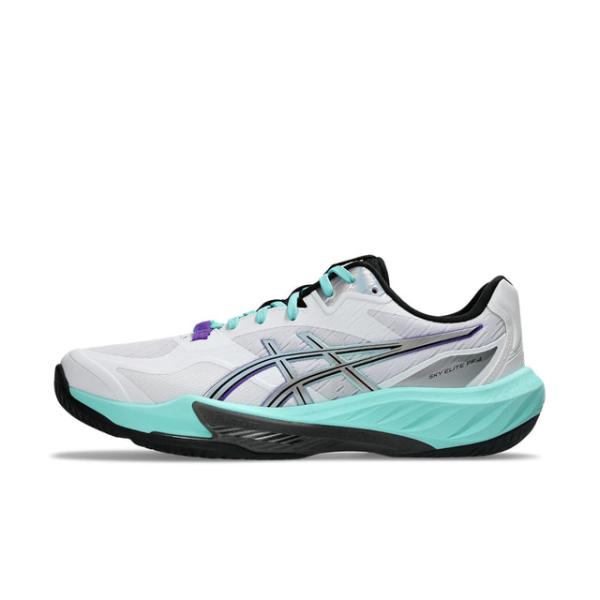 Asic SKY ELITE FF4天空精英FF4 1051a 100男士女士排球鞋天空精英FF4: 白色 × 紫色asics
