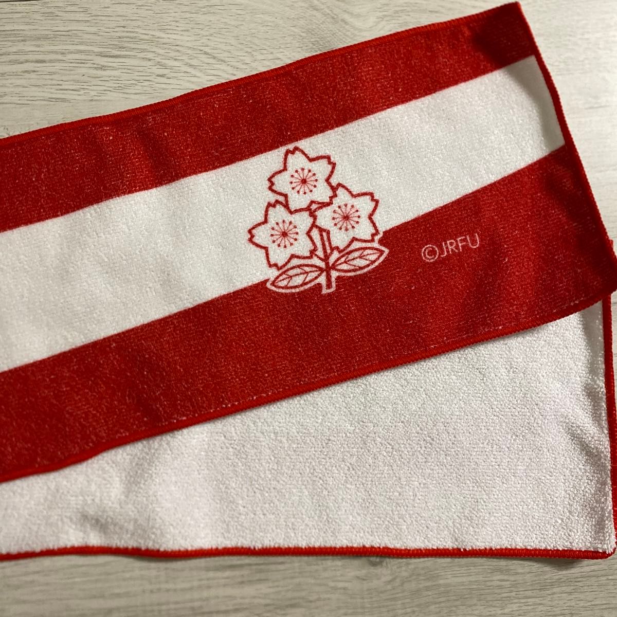 日本国家橄榄球队 JRFU 樱花标志 面巾 红白