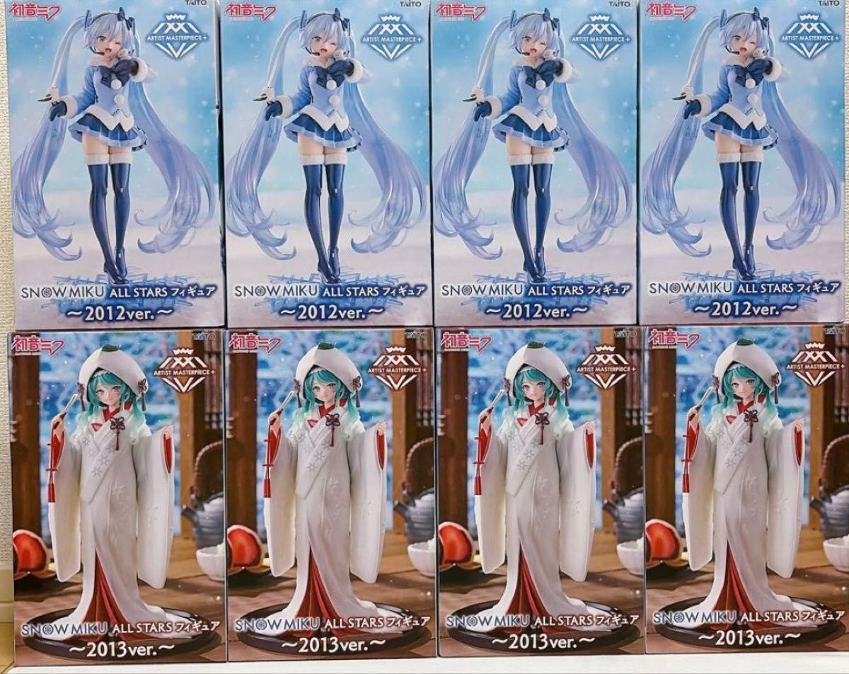 ［全新未拆封］初音未来 SNOW MIKU ALL STARS 手办 雪未来 AMP 2012 2013 八件套装