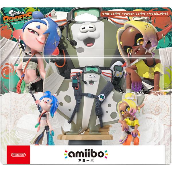 任天堂 amiibo 乌贼联盟套装[风卡(突袭者)/ 津布(突袭者)/ 曼塔罗(突袭者)]（喷射战士系列）退货类别B