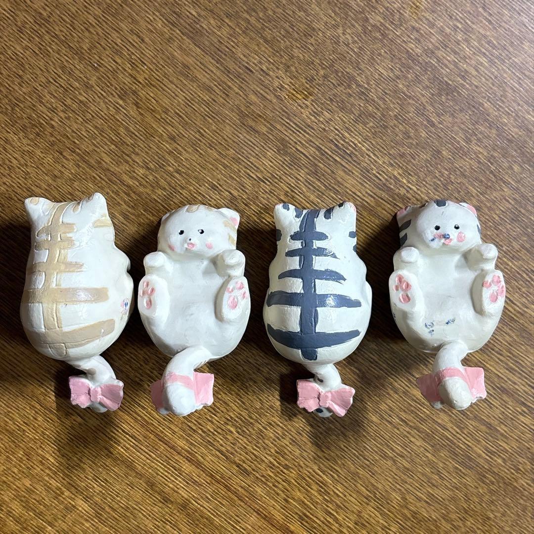 猫 迷你摆件 手办 4件套