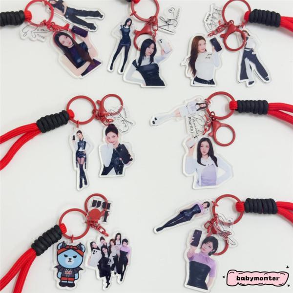2nd Half-price BABYMONSTER Goods Ring Acrylic Baby Monster Keychain Goods Key Chain Accessories Bemon Mobile Key Car Ornament Accessories