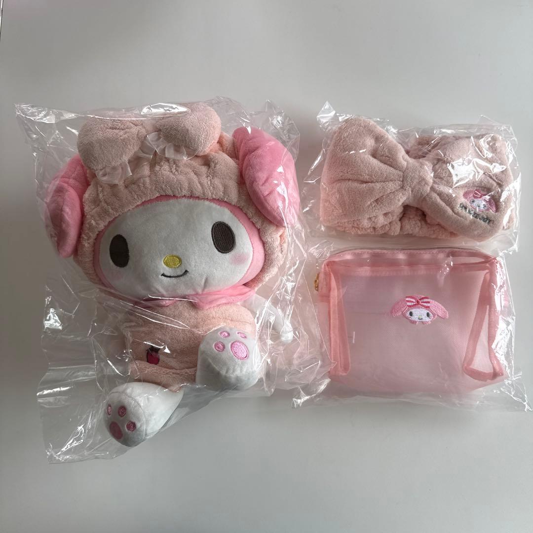 美乐蒂毛绒玩具发带收纳袋三件套