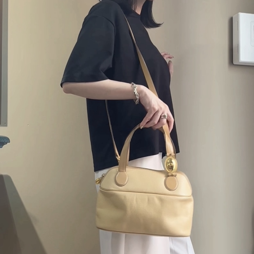 SALE 1751【Christian Dior】 令人着迷的 VINTAG CD2way 皮革手提包 Christian Dior 品牌复古 古董经典品牌大容量