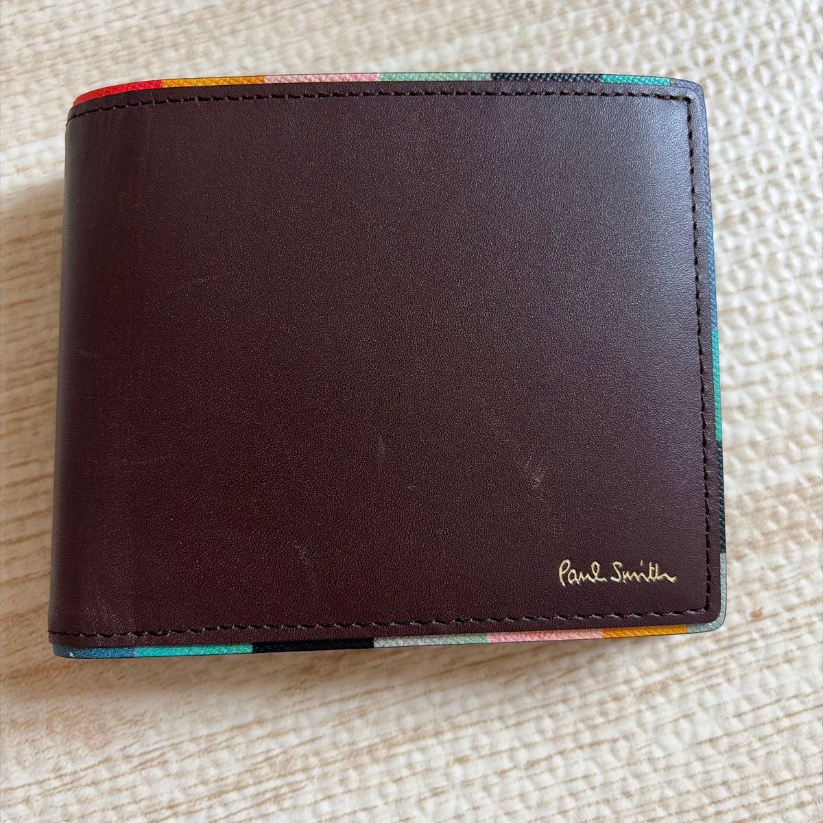 Paul Smith 保罗·史密斯 二折钱包 棕色多条纹 条纹波普系列 PSC514-80 S65919