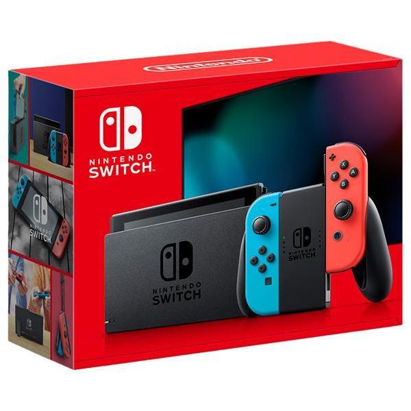 Nintendo Switch 任天堂Switch HAD-S-KABAH [[霓虹蓝·霓虹红] 全新主机 任天堂(电池续航时间延长,外箱小型化型号))