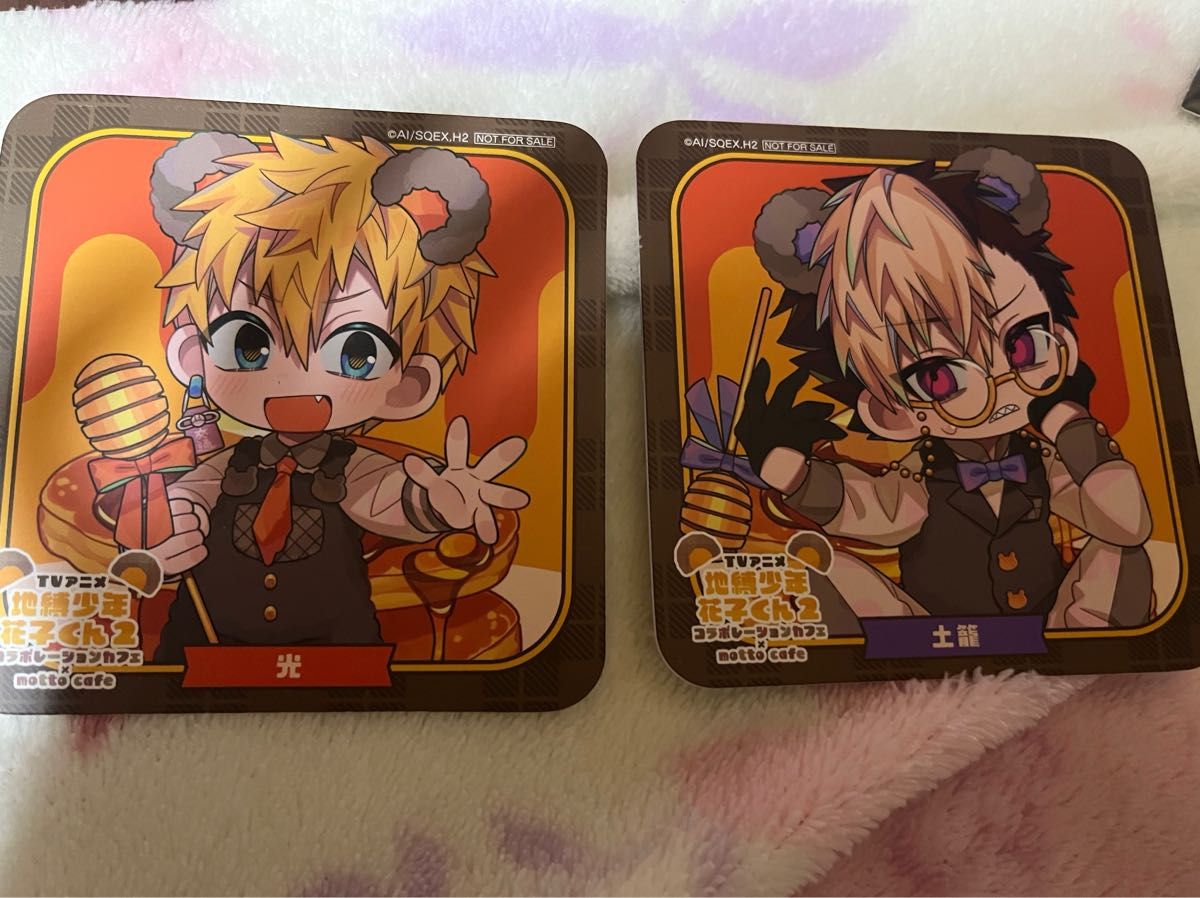 Jibaku Shounen Hanako-kun 2 Collaboration Cafe motto cafe Bear Coaster, Tsuchigumo, Genko – Set of 2