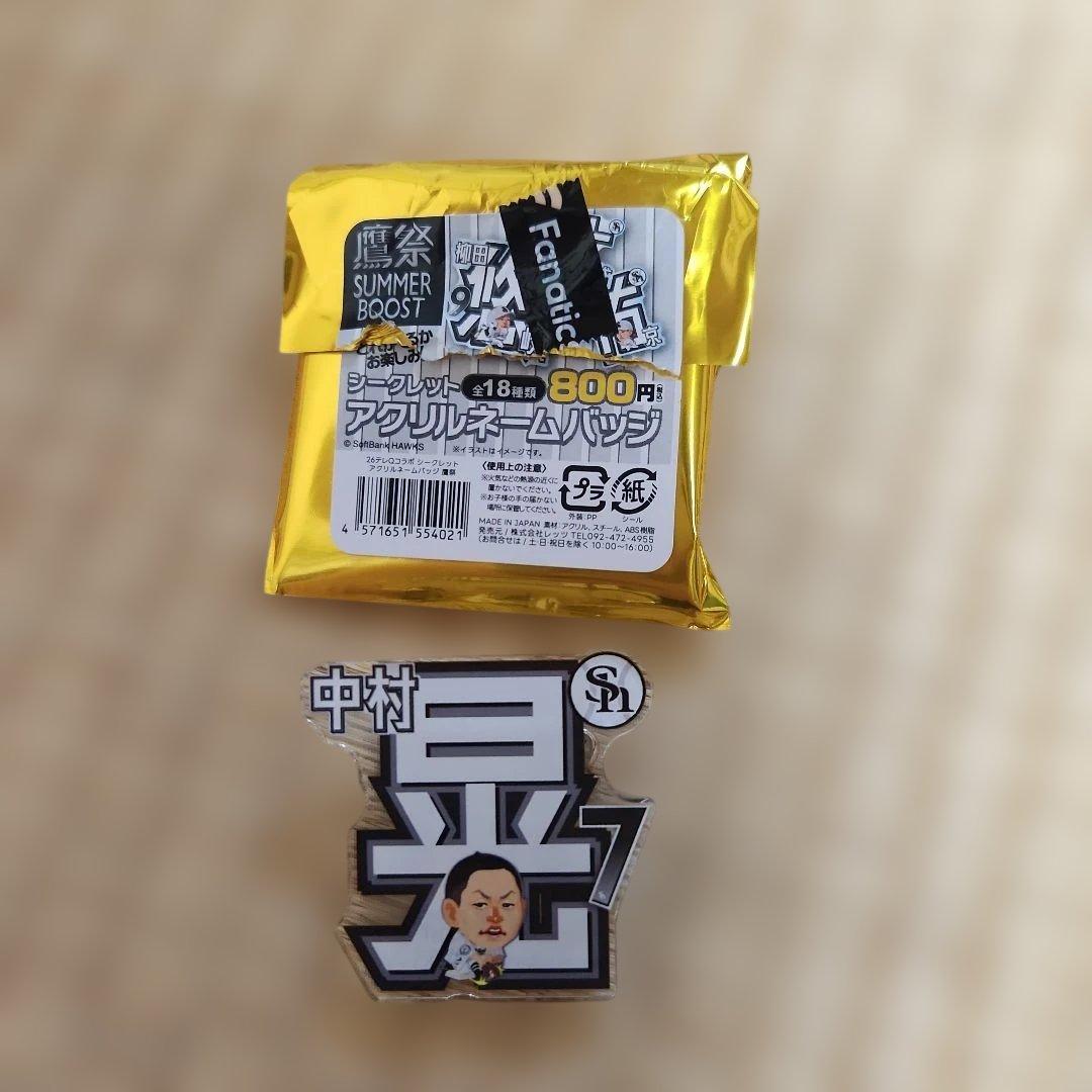 Fukuoka SoftBank Hawks Akira Nakamura Acrylic Name Badge Eagle Festival