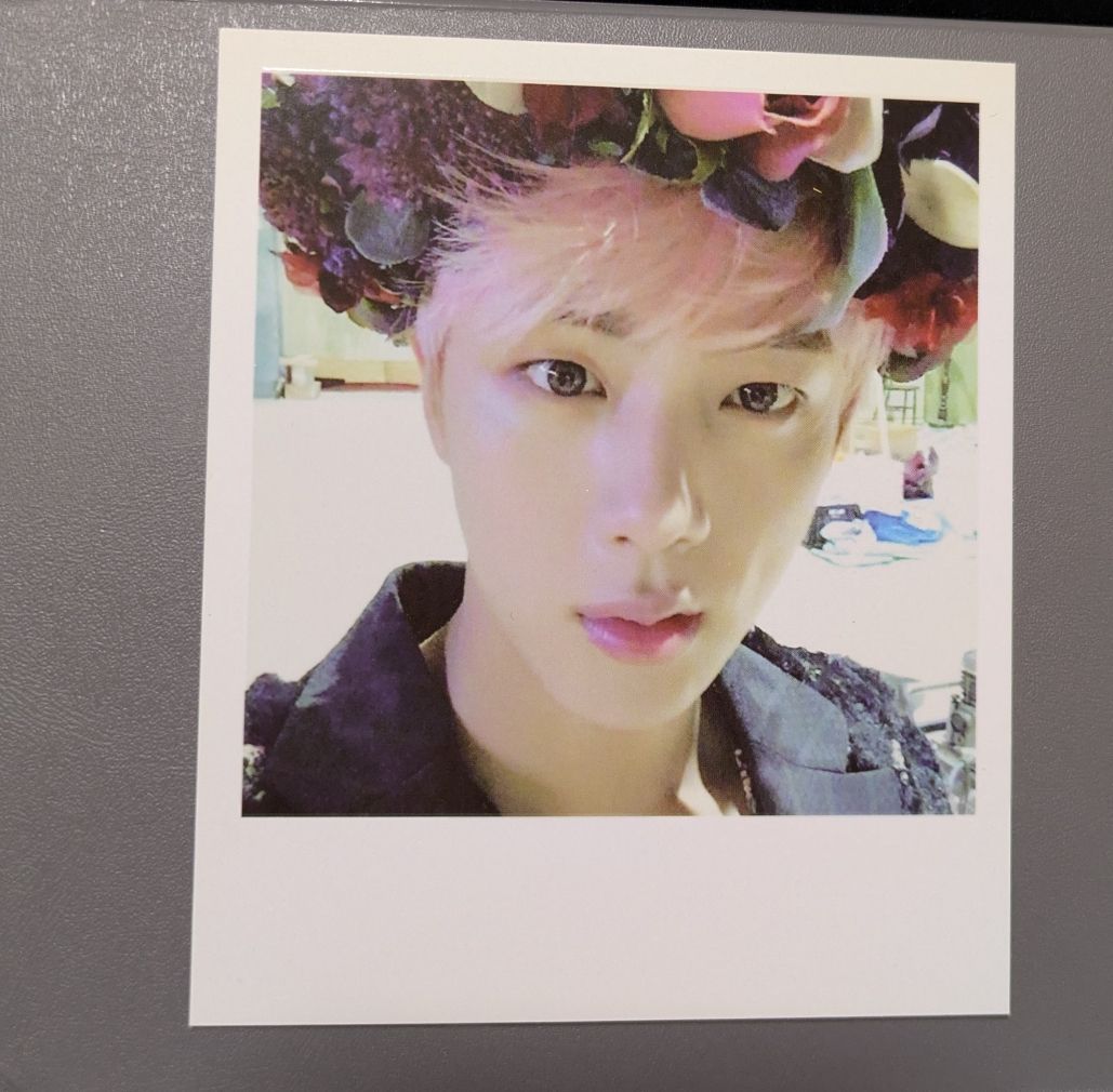 全新未使用 BTS JIN 亲笔签名风格色纸明信片