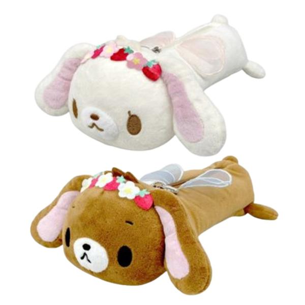三丽鸥 Sugar Bunnies 毛绒笔袋 毛绒笔盒 笔袋 文具盒 笔筒 角色 三丽鸥 白兔 黑兔