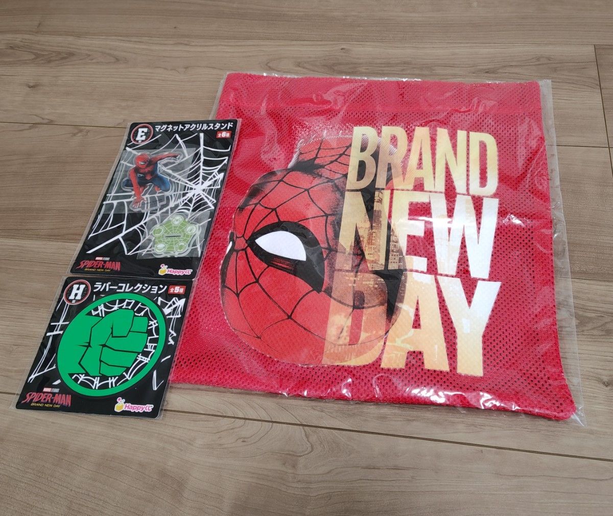 Spider-Man Happy Kuji Tote Bag Acsta Rubber Collection