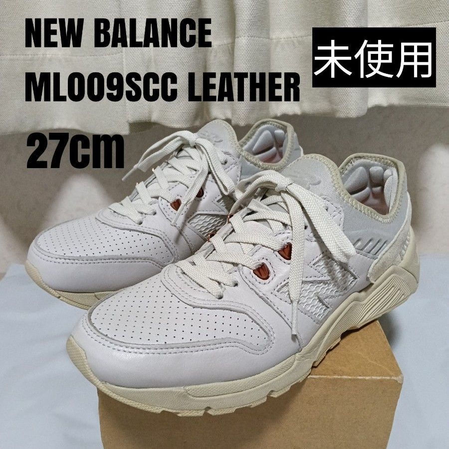 【未使用品 · 海外限定】NEW BALANCE ML009SCC白色皮革27cm