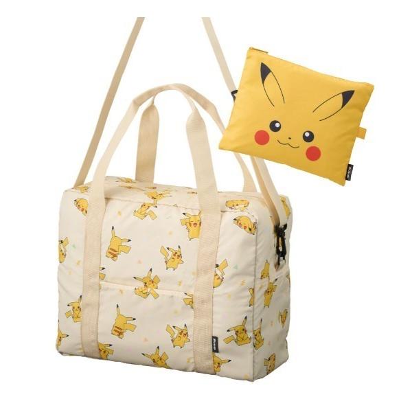 ボストンバッグ ポケットモンスター/ポケモン/ポーチにしまえるキャリーオンバッグピカチュウ レディース