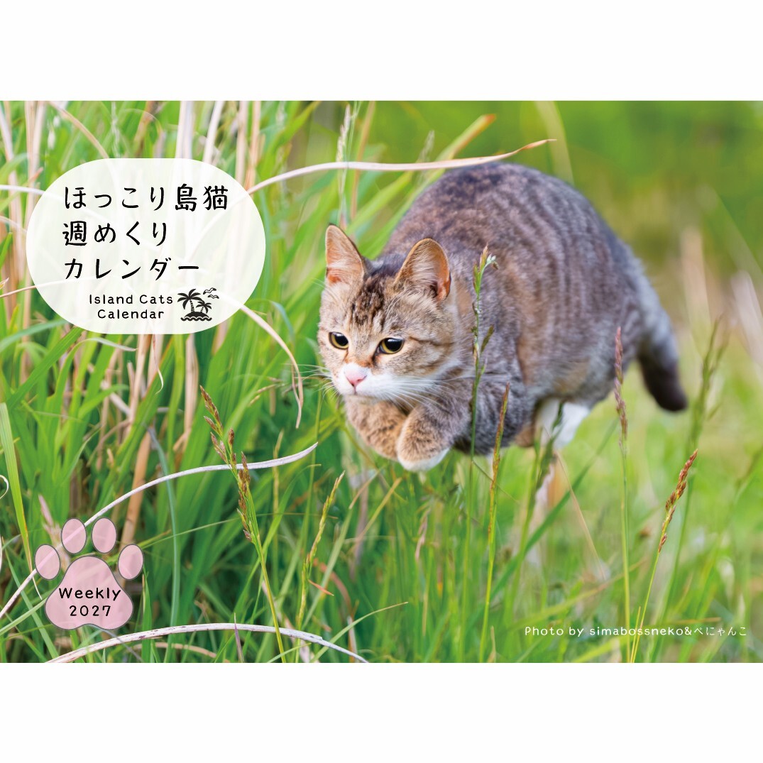 [[桌面] 暖心岛猫 2027年周历 Island Cats Weekly Calendar2027