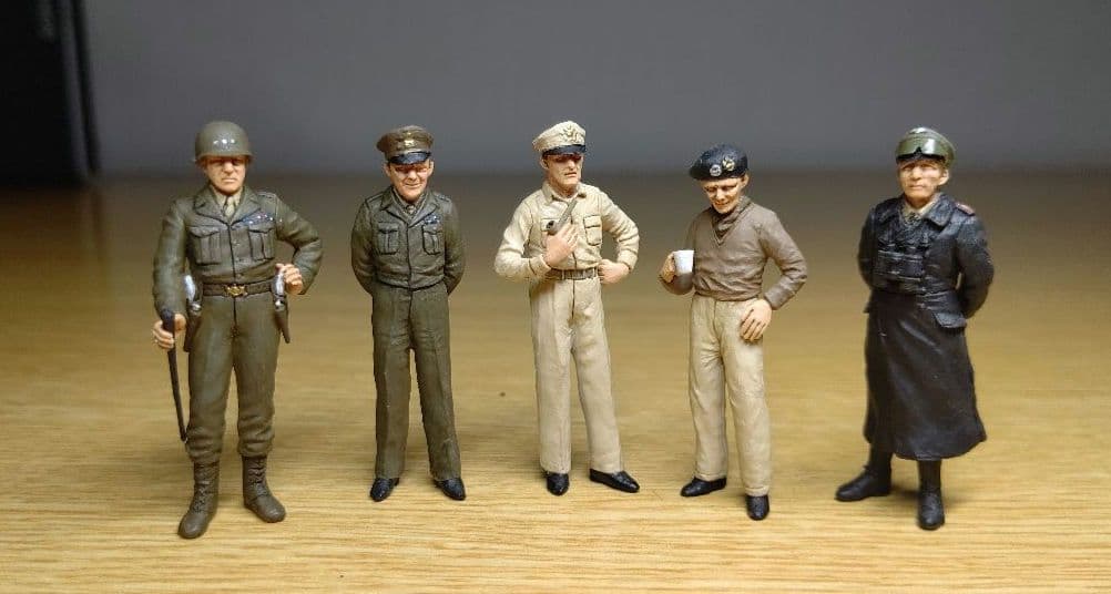 田宫 1/35 模型 将军套装 成品人偶5个