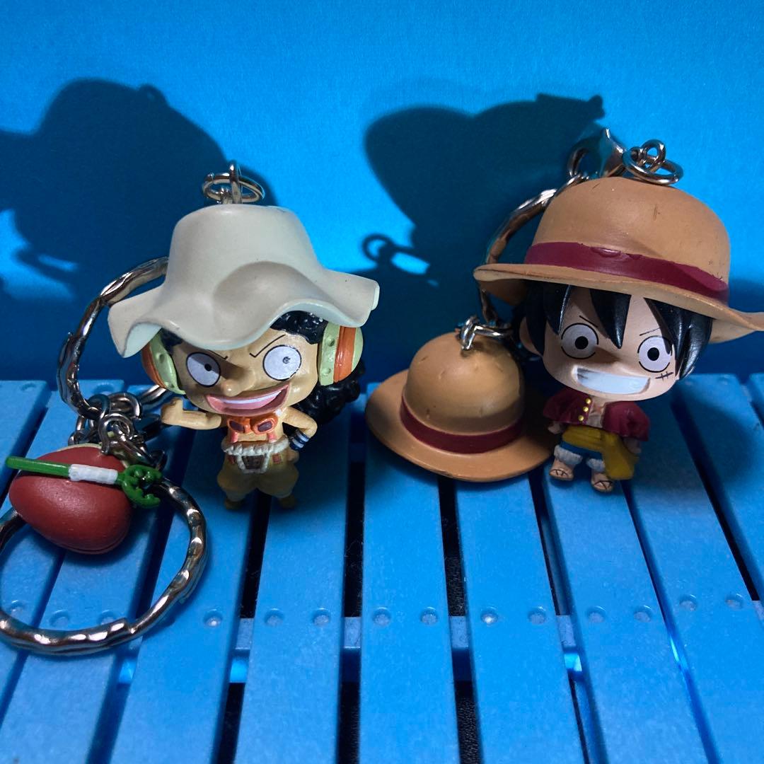 ONE PIECE Chibi Figure Keychain Luffy Usopp