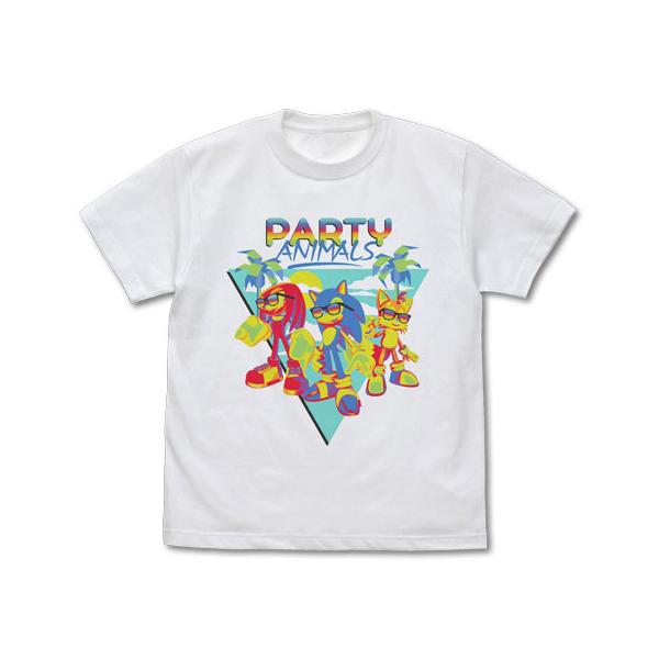 ソニック・ザ・ヘッジホッグ ソニック PARTY ANIMALS フルカラーTシャツ/WHITE-L（再販）[コスパ]《０１月予約》