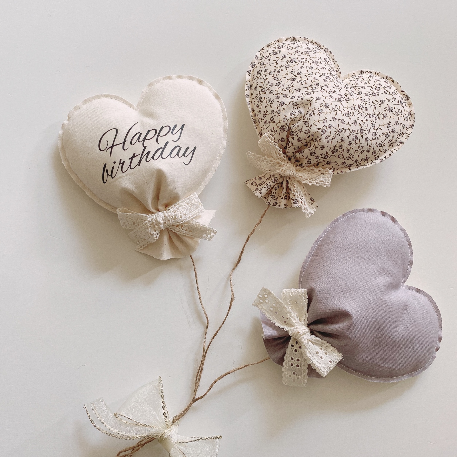 heart fabric balloon 3 贺礼 定制名字 女孩 布艺气球 100天庆祝 初节句 半岁生日 生日 男孩 狗 拍摄道具 应援活动