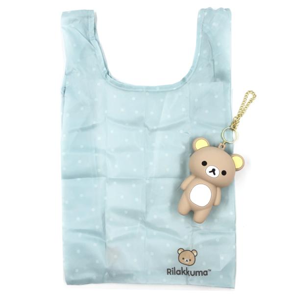 リラックマ ポーチ付きエコバッグ ショッピングリラックマ 009824 りらっくま Rilakkuma ブルー