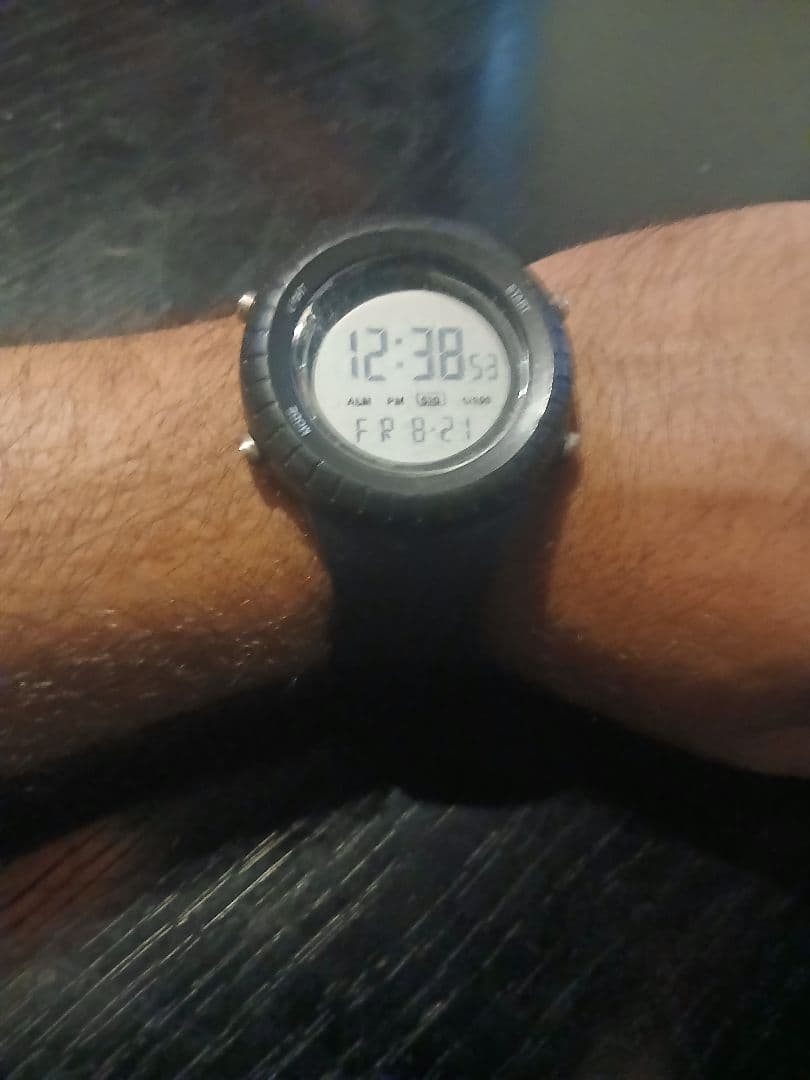 BLUE PLANET S Digital Wristwatch Black (Working Condition)