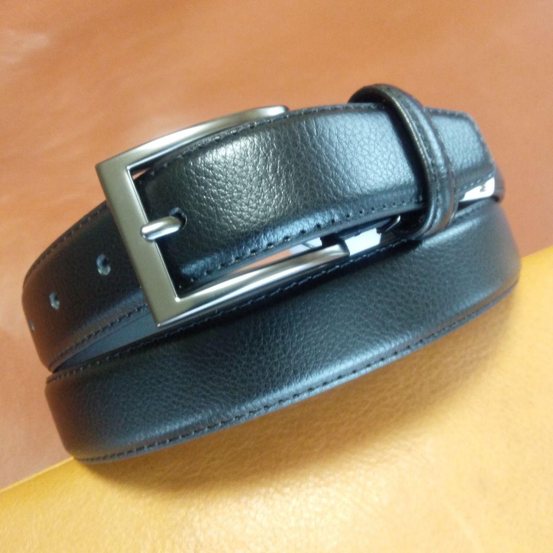 推荐廉价商品 (MICHIKOLONDON)新品牛皮30毫米男士商务腰带