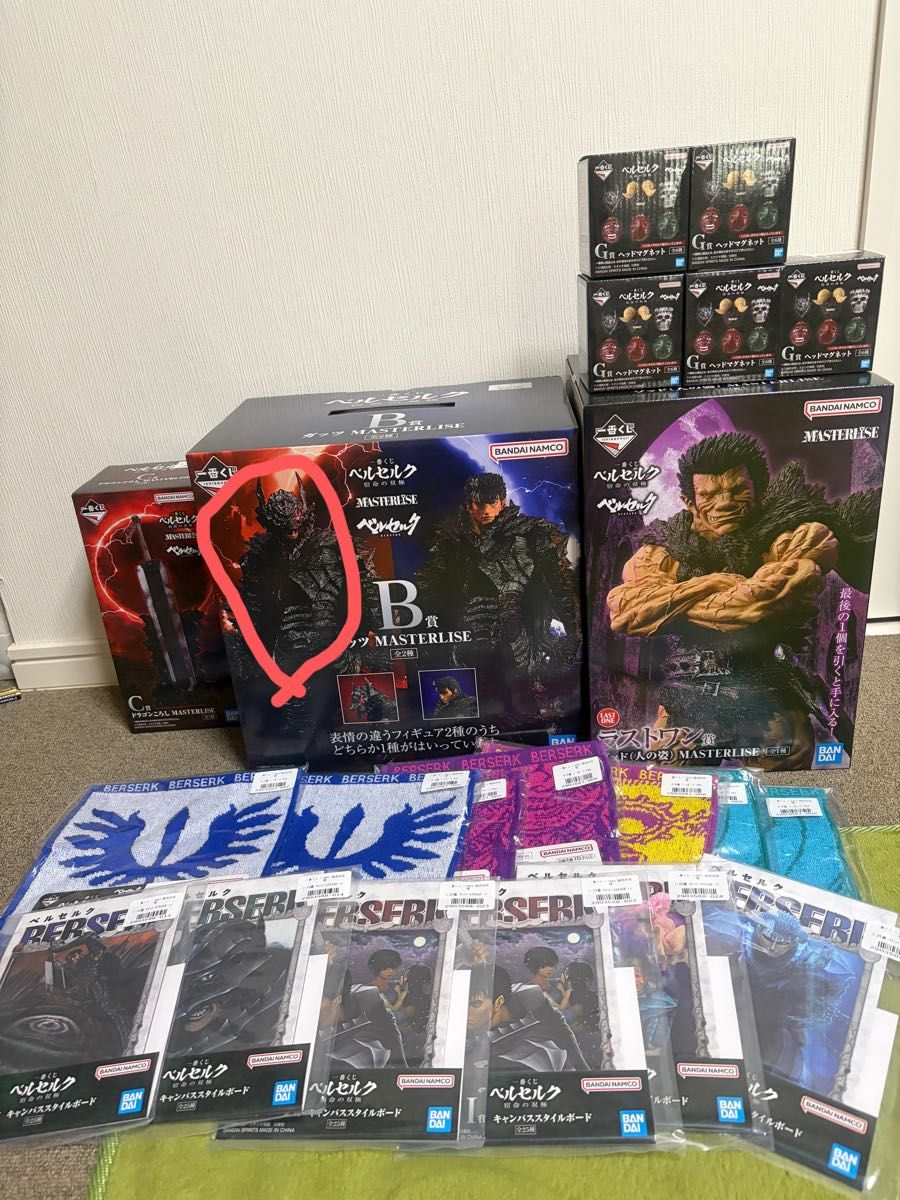 一番抽奖《剑风传奇:宿命的双极》手办 B.C.头赏及其他次等奖品打包出售