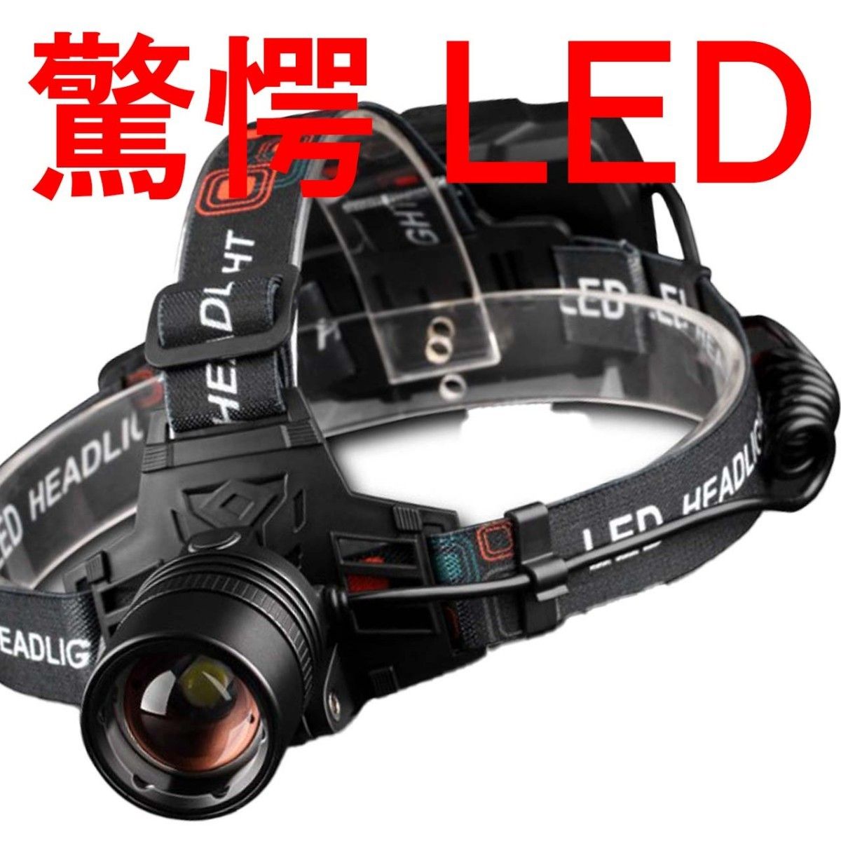 Rechargeable LED Headlight, Work Light with Battery/Power Bank, Outdoor USB Charging Headlamp Set U22389