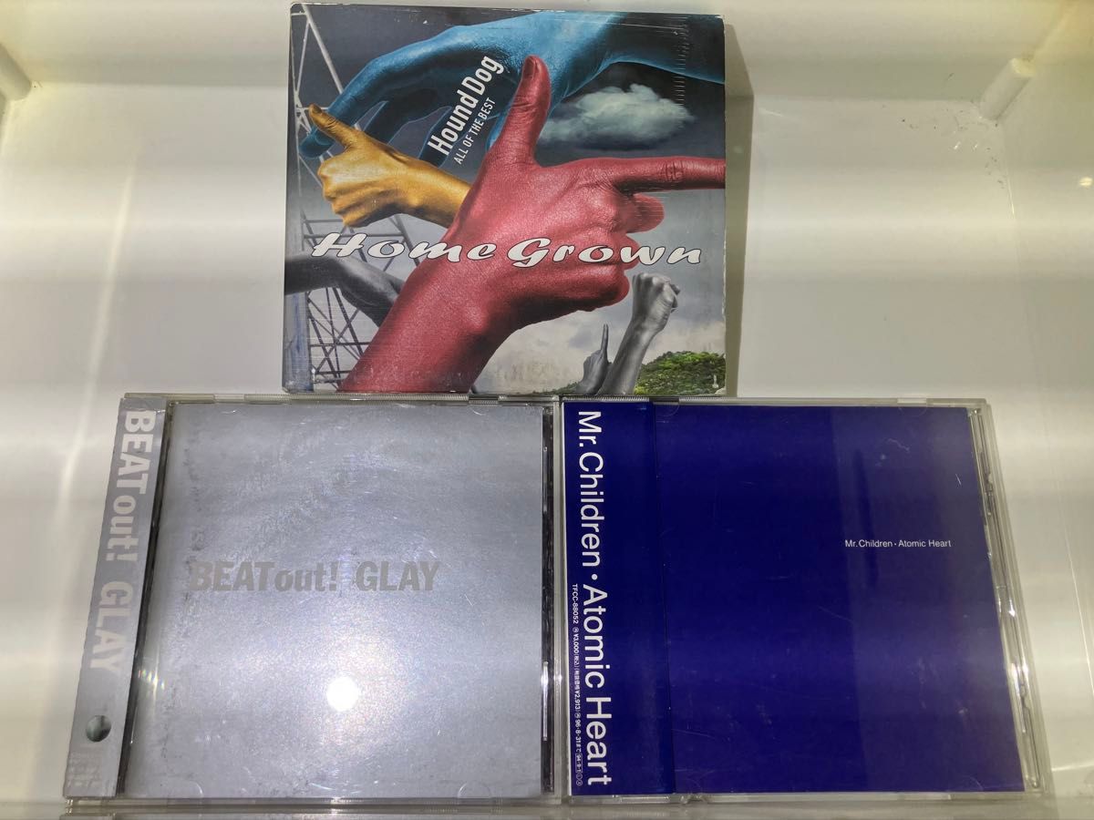 GLAY BEATout!/Mr.Children Atomic Heart/HOUND DOG 最佳 CD3 套装 附腰封 品相优良