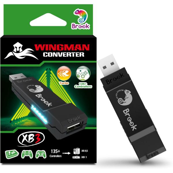 布鲁克 Wingman XB3 转换器 Wingman XB3 转换器 XB 系列 X|S/XB One,兼容游戏机/PC(X-Input),控制器转换器,支持涡轮与重新映射