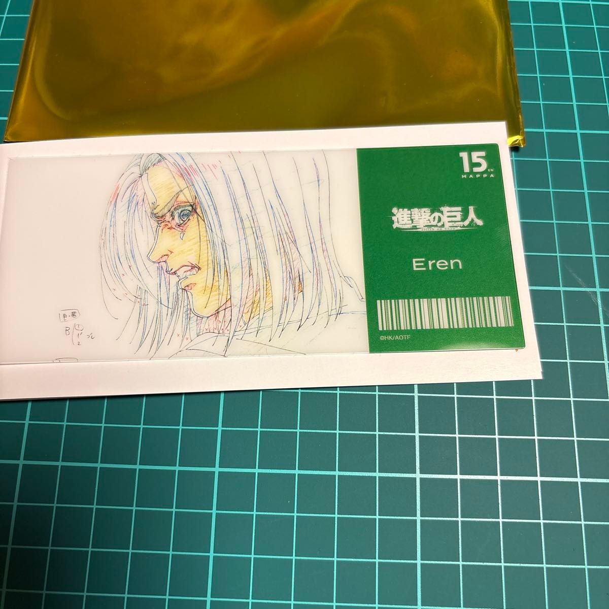 进击的巨人MAPPA EXPO原画盲票风透明卡艾伦