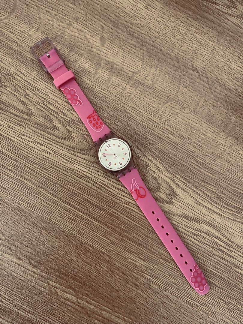 品相极佳【Swatch】女士FRUIT复古款 2006年 粉色