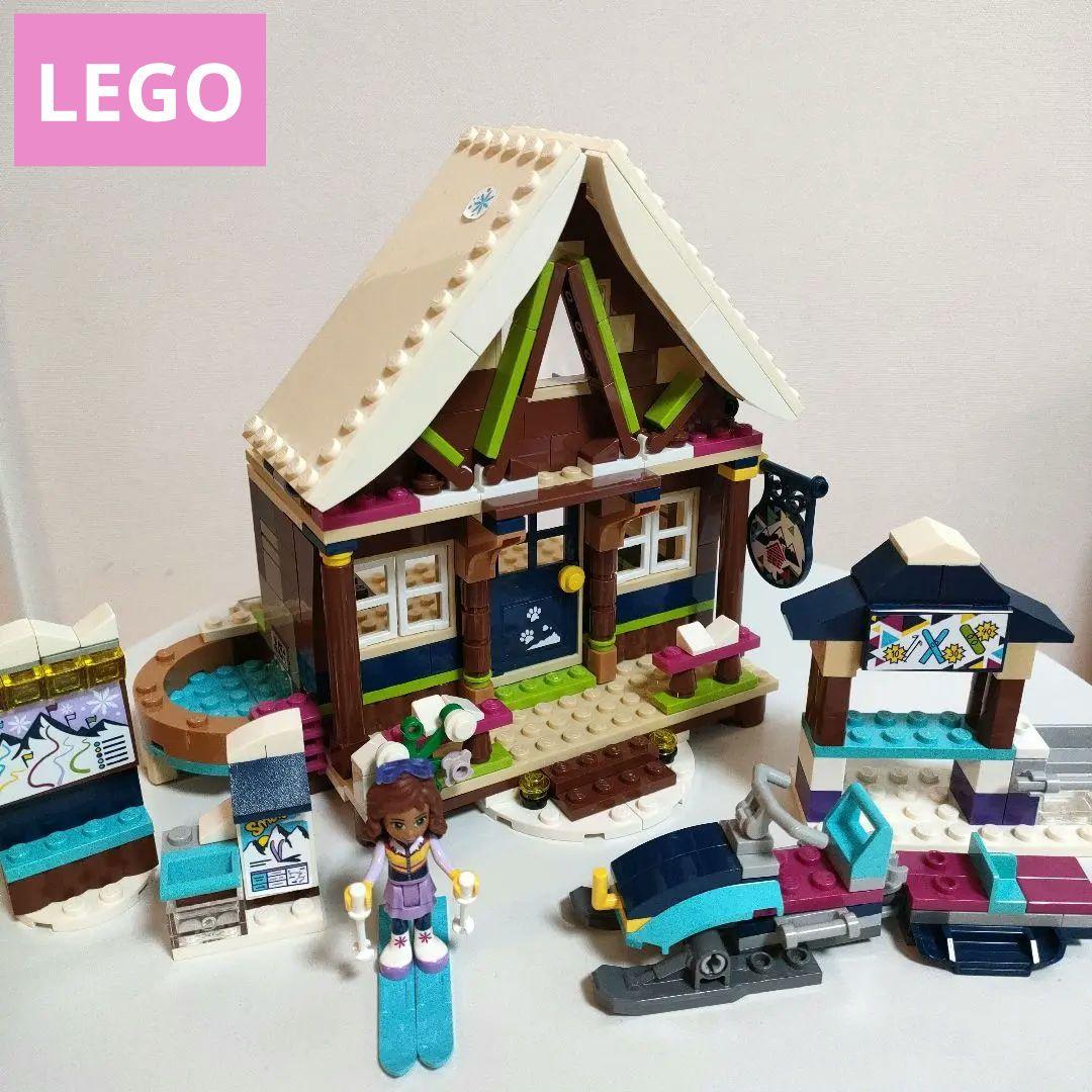 LEGO 乐高好朋友系列 滑雪小屋 迷你人偶 雪地摩托 房屋