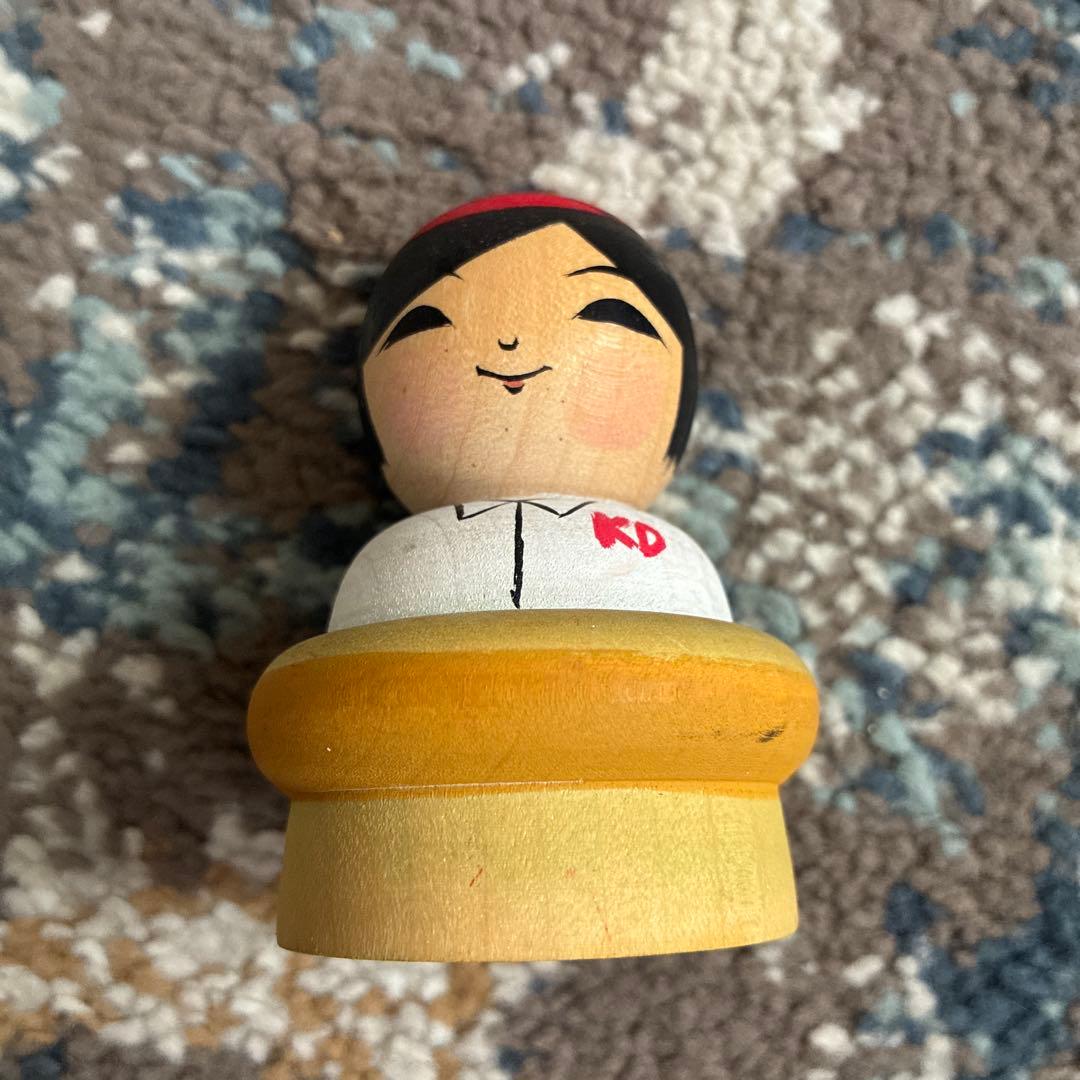 Donuts Shop Traditional Kokeshi, Aomori Prefecture Tsugaru, Artist Masamasa Abe