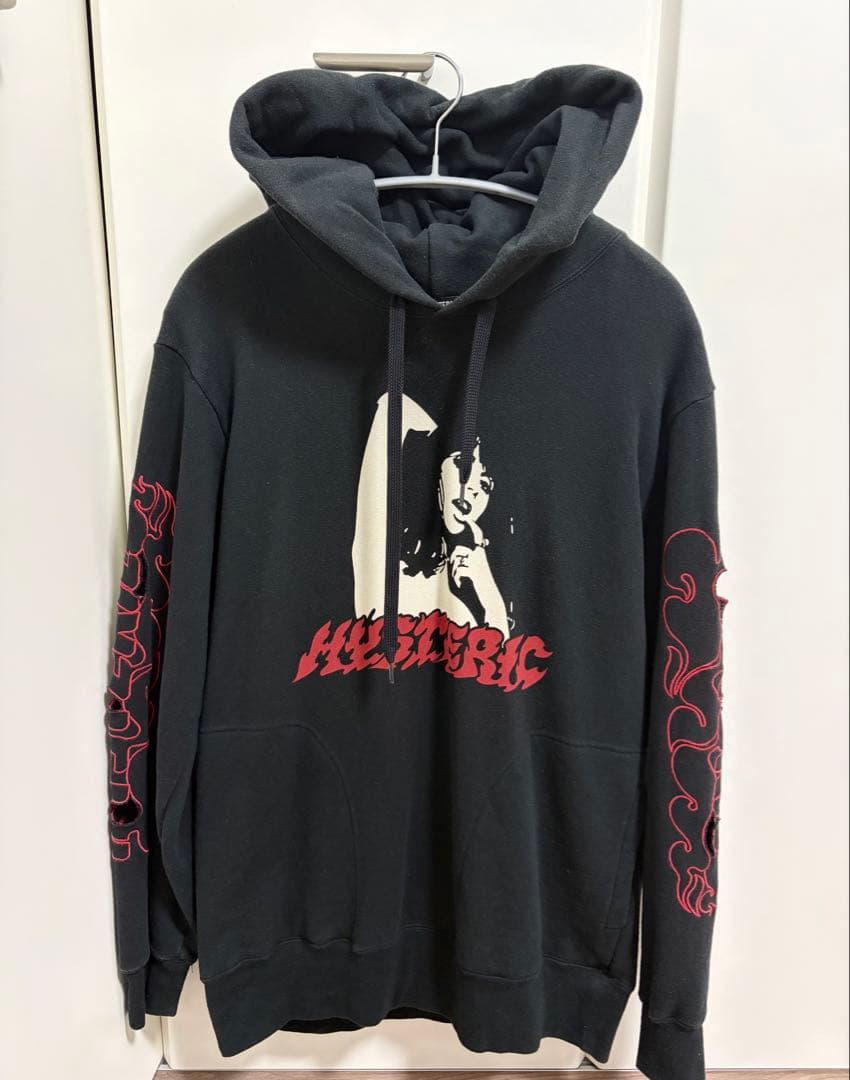 ヒステリックグラマー 2018AW FIRE LOGO刺繍パーカー 美品