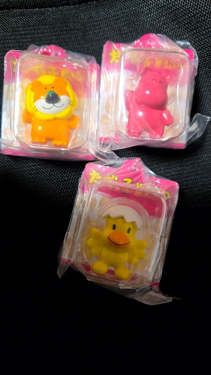 Tabeko Doobutsu Figure Mascot 3-Piece Set Lion Hippo Chick