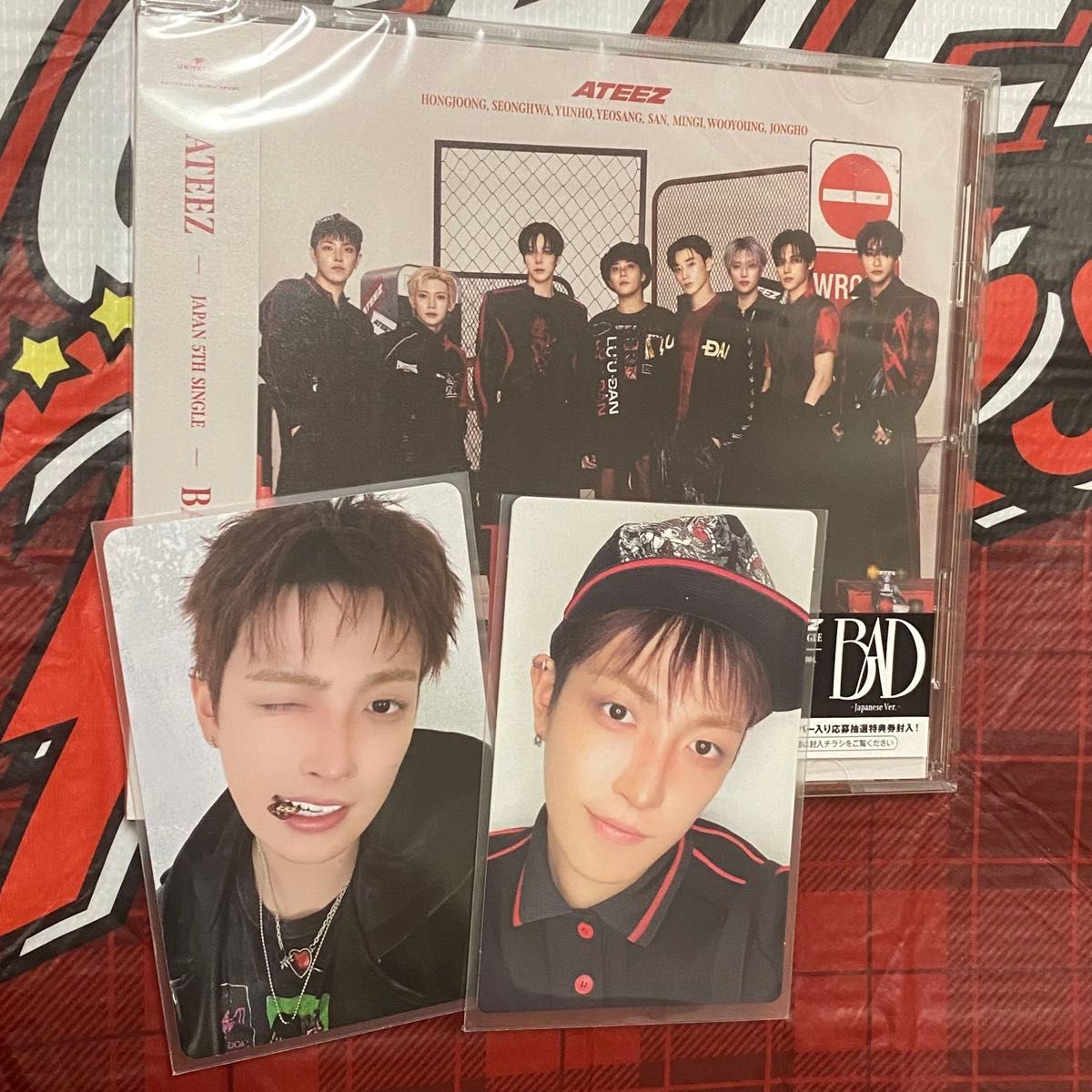 ATEEZ JAPAN 5TH SINGLE BAD CD带跟踪器的洪俊套装