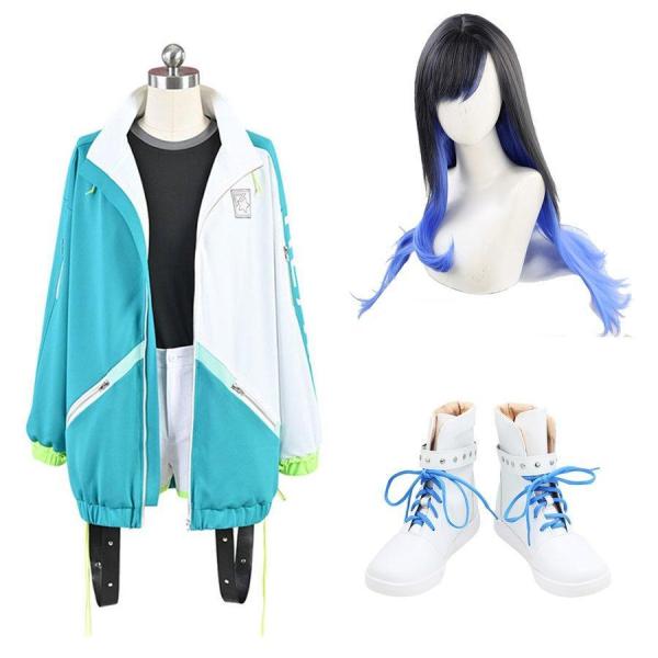 プロジェクトセカイ カラフルステージ! Vivid BAD SQUAD プロセカ ビビバス 白石 杏　コスチューム　コスプレ衣装　服　ウィッグ　靴　ハロウィン　イベント