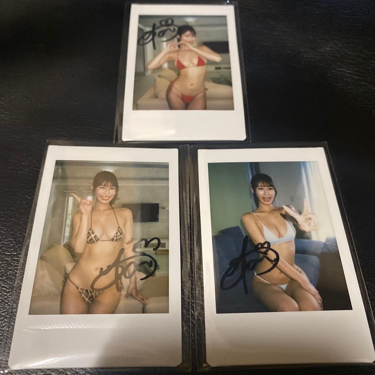 谷碧 亲笔签名拍立得3张套装 Gravure偶像 身高170cm 高挑美体 Gravure界的加藤绫子 稀有拍立得