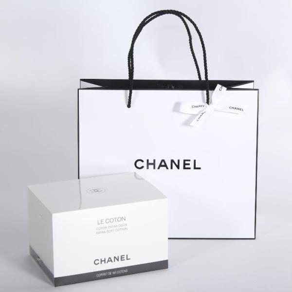 CHANEL(シャネル) LE COTON オーガニックコットン 100枚入 ショップバッグ付き プレゼント 正規品 デパコス バレンタイン ホワイトデー お返し