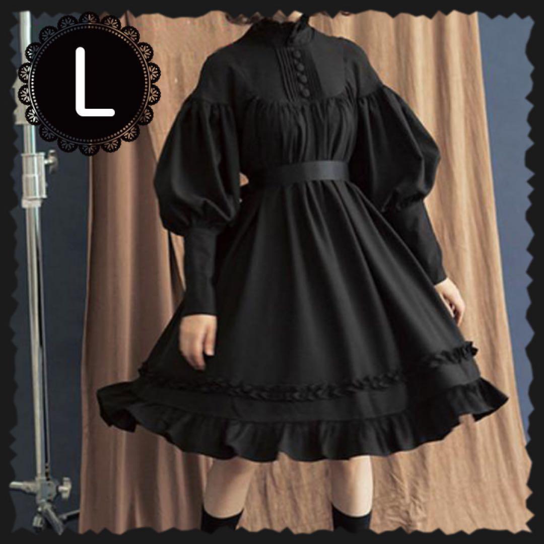 【新货】哥斯洛里连衣裙L洛丽塔黑地雷系cosplay万圣节