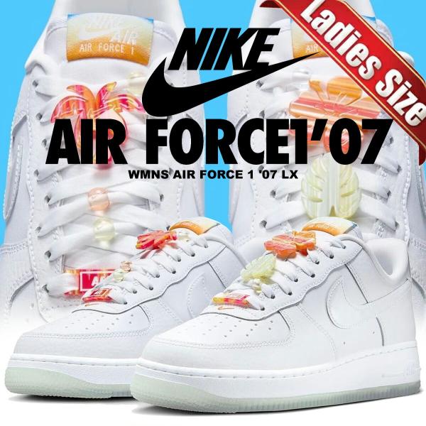 耐克 女士 Air Force 1 '07 LX 白色 冰川蓝 NIKE WMNS AIR FORCE 1 07 LX 白/白-白-冰川蓝 ib8875-111