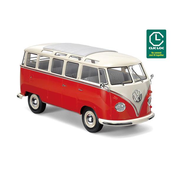 タミヤ クリックロック 1/24 カーモデルシリーズ No.1 フォルクスワーゲン タイプ2 (T1) (レッド/ホワイト) プラモデル 28101 【12月予約】