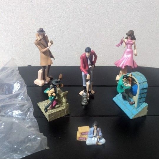 Lupin the Third Figure 6-Piece Set Coca-Cola Bonus Casino diorama