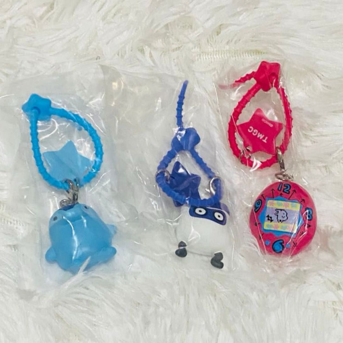 New Unopened Tamagotchi Colorful Multi Charm 2 Maskutchi Ginjirotchi Tamagotchi (Pink) 3-Piece Set Capsule Toy Gacha