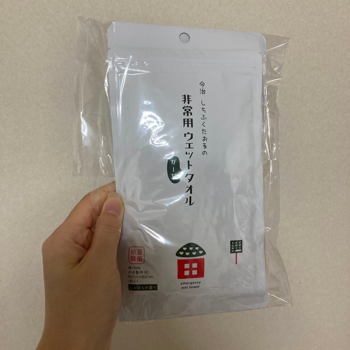 今治 七福达鲁的应急湿毛巾 纱布 1片装 日本制造