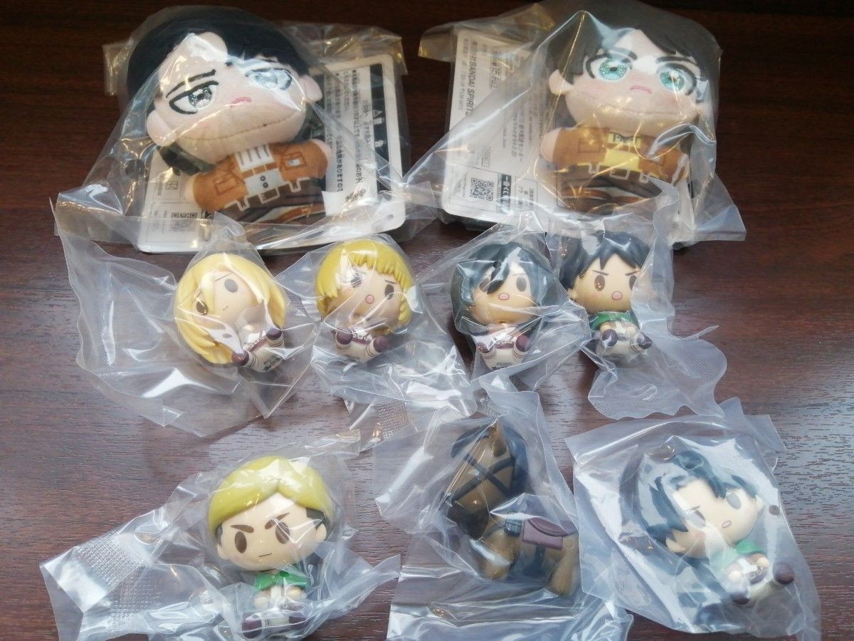 Attack on Titan Ichiban Kuji Prize F Kirarais Mascot Set of 2, Prize H Choco Noko Figure Set of 7